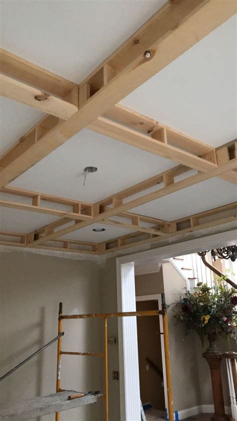 Coffered Ceiling Going Up In Dining Room Coffered Ceiling Dining Room