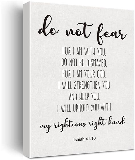 Bible Verse Art Wall Decor Isaiah Do Not Fear Scripture Canvas