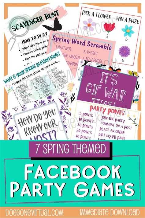 Spring Facebook Party Games Facebook Party Party Games Party