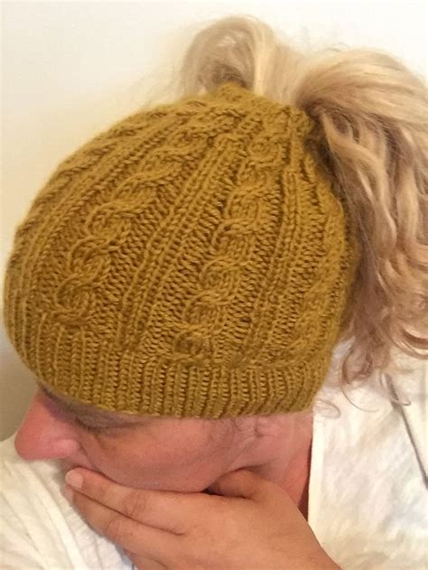 UPDATED The Best Free Knit Ponytail Hat Patterns Aka Messy Bun