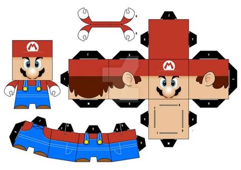 Паперкрафт: схеми та викрійки іграшок з паперу | Super mario bros party ...
