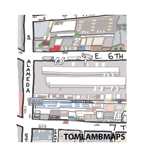 Arts District L.A. Illustrated Map — TOM LAMB MAPS