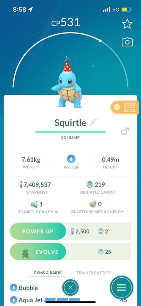 Pokemon Party Hat Squirtle Not Shiny Trade Ebay