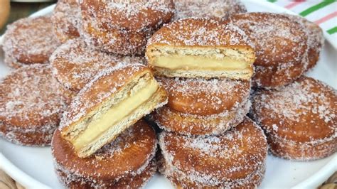 Galletas Fritas Rellenas De Crema Encanta A Grandes Y