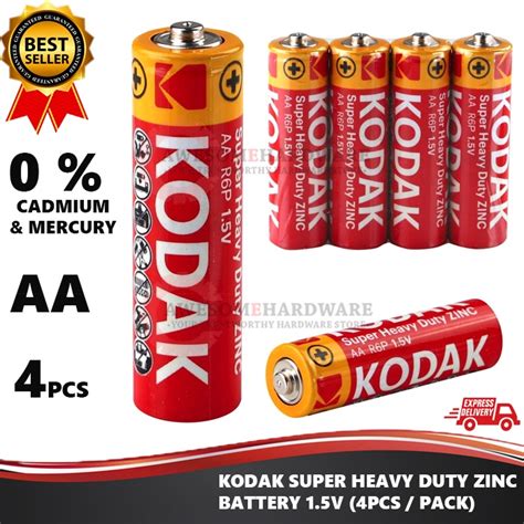 Pcs Kodak Super Heavy Duty Zinc Aa Battery V Shopee Malaysia