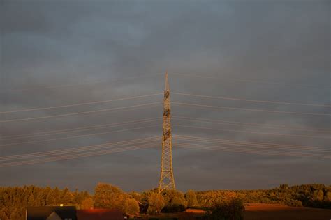 Strommast Abendstimmung Wolken Kostenloses Foto Auf Pixabay Pixabay