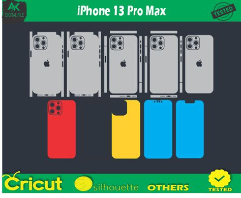 IPhone 13 Pro Skin Vector Template AK Digital File