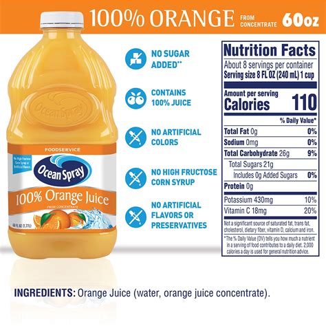 Orange Juice Ingredient Label Ubicaciondepersonascdmxgobmx