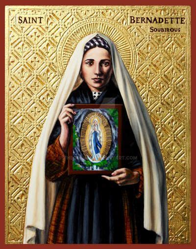 St Bernadette Soubirous Icon By Theophilia On Deviantart St Bernadette Soubirous Bernadette