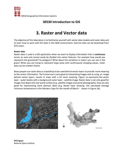 Lab Rasters And Vectors Dtu Space Introduction To Gis