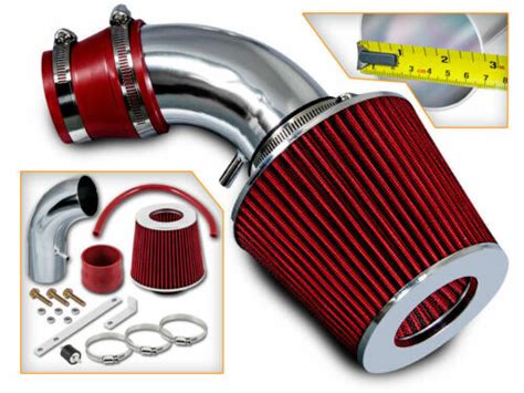 Bcp Red Short Ram Air Intake For Accent L