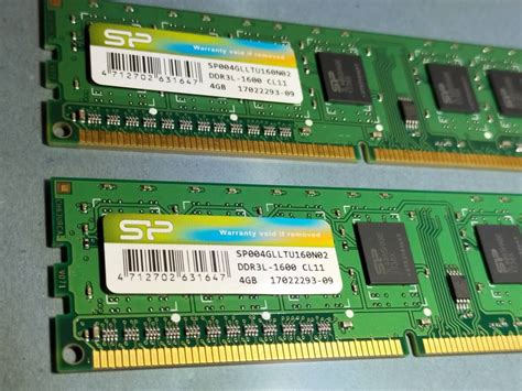 Yahooオークション シリコンパワー Ddr3l 1600 Cl11 4gbx2枚 計8gb