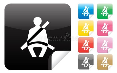 Seat belt sign stock vector. Illustration of landing - 35263172