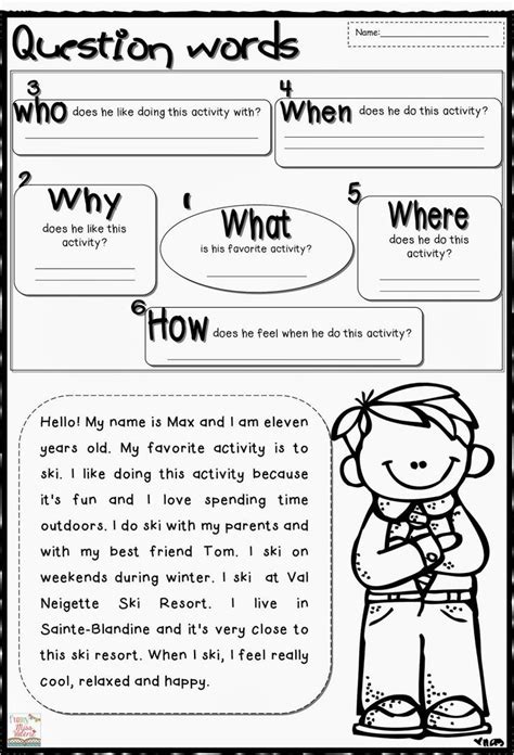 Question Worksheet For Grade 3