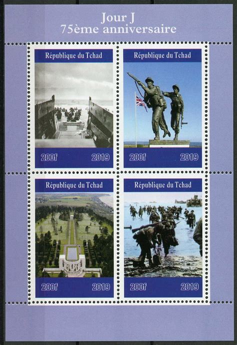 Chad Military Stamps 2019 MNH WWII WW2 D Day 75th Anniv World War II 4v