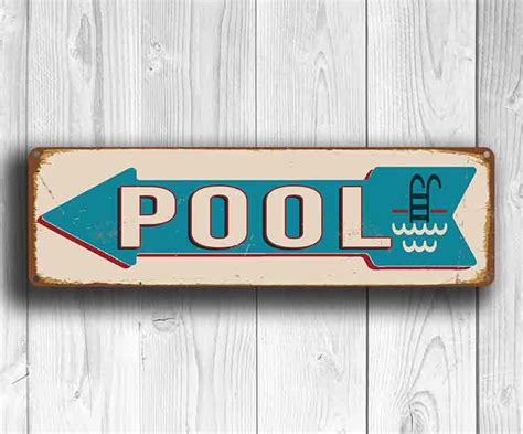 Vintage Pool Signs - Classic Metal Signs