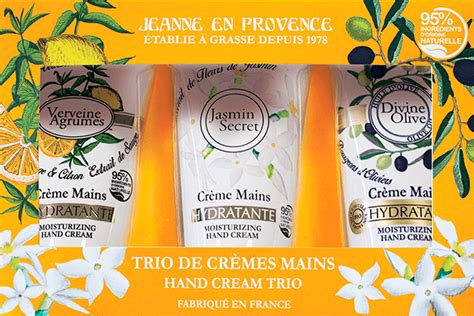 Beauté Bien être JEANNE EN PROVENCE COFFRET CADEAU 3 CRÈMES MAINS