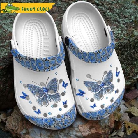 White Butterfly Crocs Discover Comfort And Style Clog Shoes With Funny Crocs