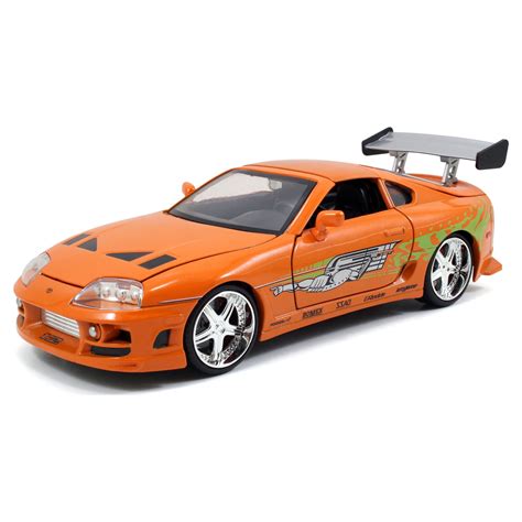 Brian's Toyota Supra Orange Fast & Furious 1/24 Diecast Model Car by ...