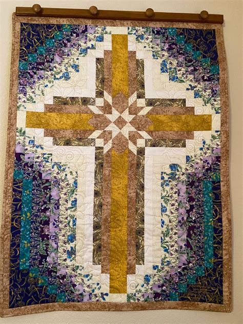 Farmhouse Cross Made Cross Using Fairy Frost In 2024 Cross Quilt