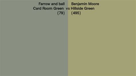 Farrow And Ball Card Room Green Vs Benjamin Moore Hillside Green