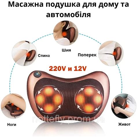 Массажная Подушка Massage Pillow Вращение в Обе Стороны , Массажер ...