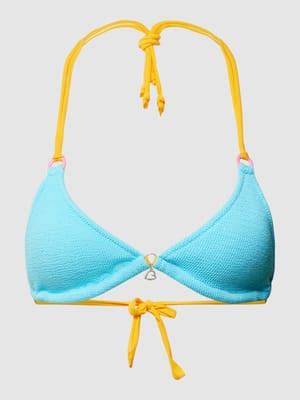 Banana Moon Bikini Slip Mit Strukturmuster Modell Lenka Helltuerkis