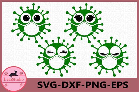 Virus SVG Face Mask Svg Virus With Mask Svg Medical Mask 555387