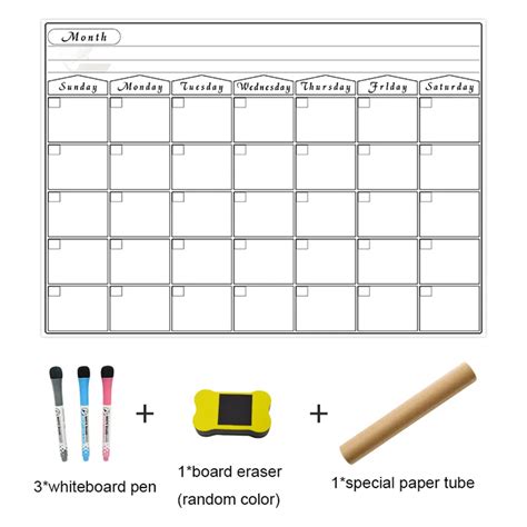 Calend Rio Magn Tico Para Geladeira Dry Erase White Board Planejador