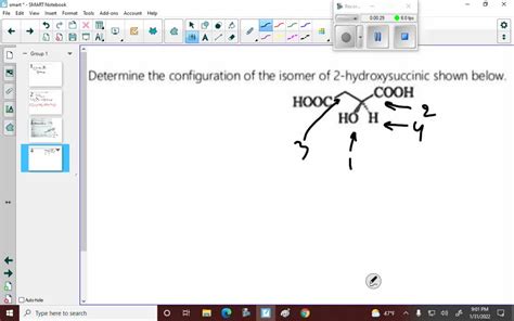 Solved Determine The Configuration Of The Isomer Of 2 Hydroxysuccinic