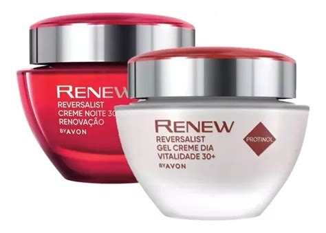 Kit Gel creme Facial Reversalist Avon Renew 30 Dia E Noite Frete grátis