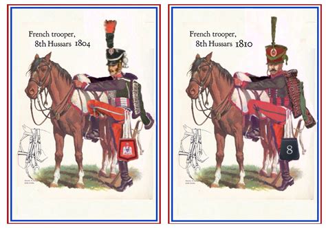 French Troopers 8th Hussars 1804 And 1810 The Uniform Of 1804 Has