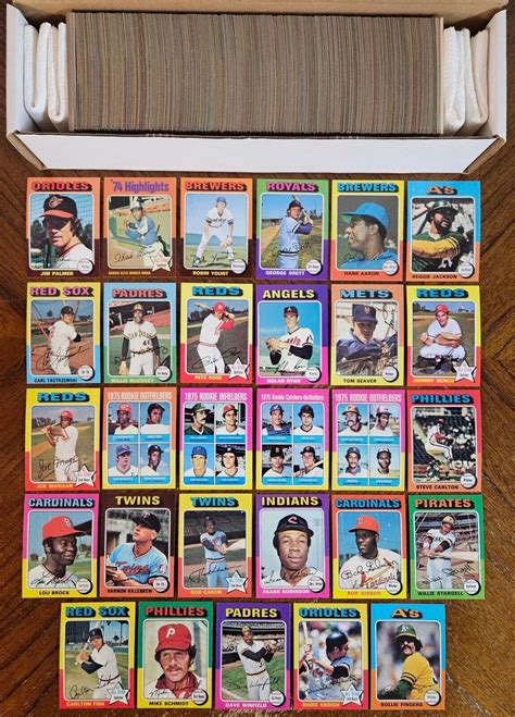 Topps Baseball Complete Set Cards Brett Rc Yount Rc Nice Set