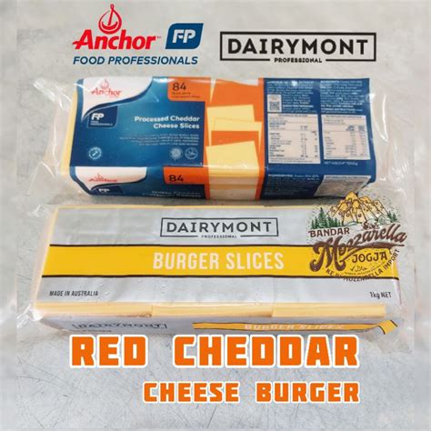 Jual Red Cheddar Anchor Dairymont Isi 84 28 Burger Slice Red