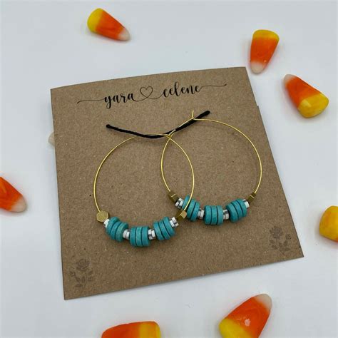 Clay Beaded Hoop Earrings Clay Beads Beaded Hoop Earrings Beaded Hoops