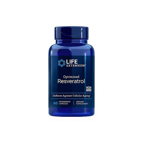 Optimized Resveratrol 250mg 60 Cápsulas Life Extension Bh Suplementos