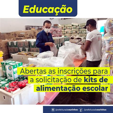 Abertas Inscri Es Para Solicita O De Kits De Alimenta O Escolar