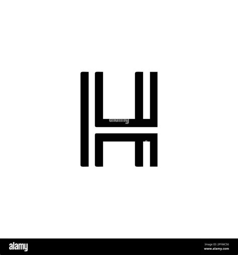 Letter H Lines Geometric Symbol Simple Logo Vector Stock Vector Image