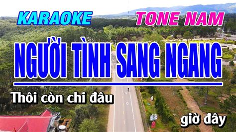 Karaoke Ng I T Nh Sang Ngang Tone Nam Duy S N New Youtube