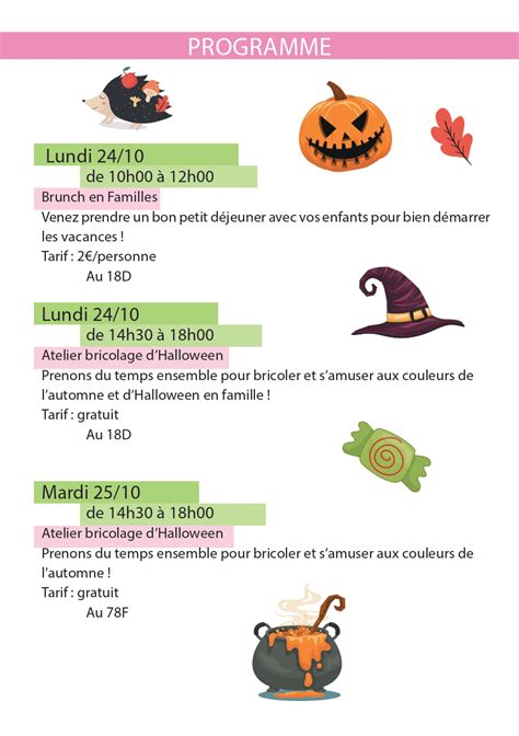 Programme Familles Vacances De La Toussaint Centre Social Et