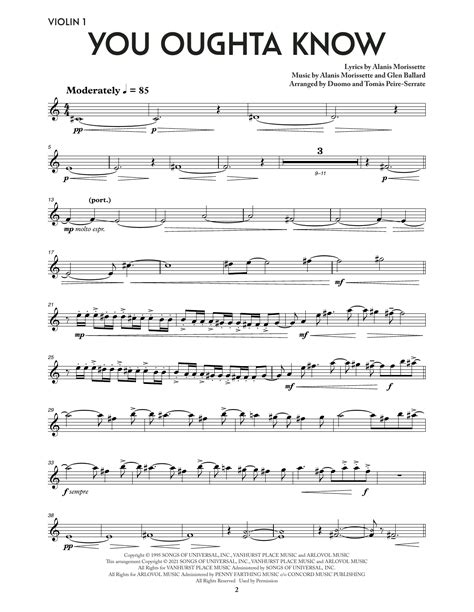 You Oughta Know From The Netflix Series Bridgerton Violin 1 Sheet Music Duomo String Quartet