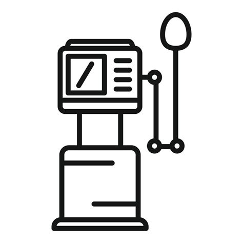 Hospital Medical Machine Icon Outline Vector Respiratory Equipment