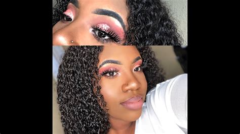 Pink Glitter Eye Darkskin Makeup Tutorial Beginner Friendly Youtube