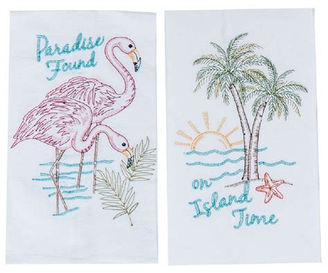 Kay Dee Designs Piece Flamingo Kitchen Bundle Of Embroidered Flour