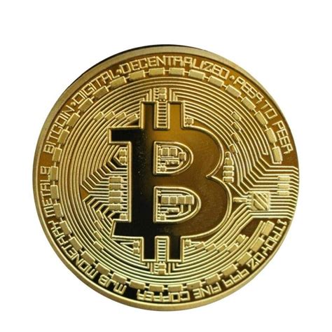 Ø 38mm Bitcoin Krypto Münze Souvenir Gold