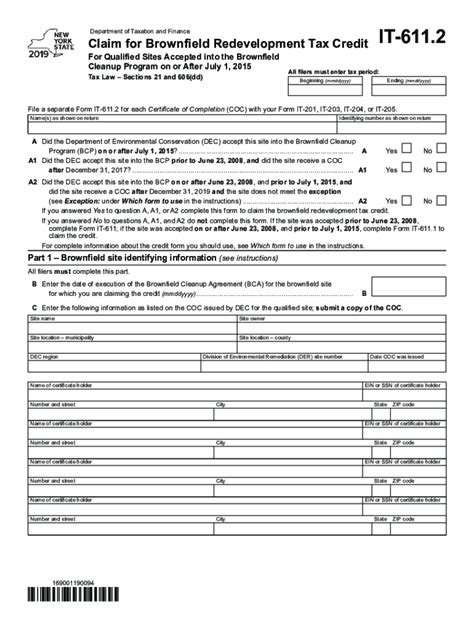 Fillable Online Form Ct Claim For Brownfield Redevelopment Tax