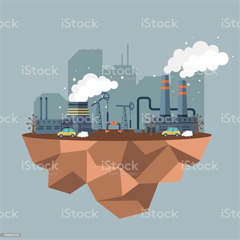 Ilustración De Causas Del Cambio Climático Altos Niveles De Dióxido De Carbono Co2 En La