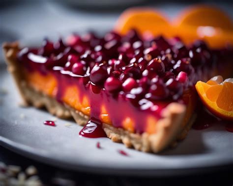 Tarte Rustique La Mandarine Et Aux Amandes Coulis De Grenade Piment