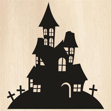 Haunted House Png Halloween Haunted House Svg Spooky Castle Vector