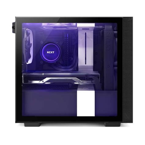 Nzxt H210i Rgb Tempered Glass Mini Itx Case — Matt White And Matt Black